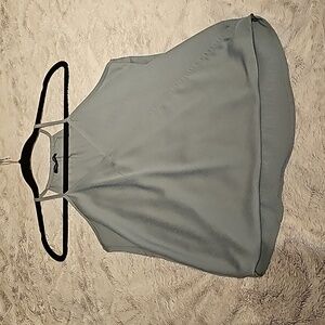 Faux wrap tank top blouse